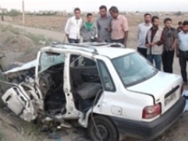 مرگ راننده وانت بی‌احتیاط در اتوبان قم ـ تهران