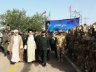 : گزارش تصویری: آیت الله حسینی بوشهری درصبحگاه اقتدار نیروهای مسلح استان قم  