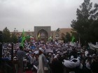 عکس تجمع عظیم طلاب با عنوان «ما اجازه نمی‌دهیم» در اعتراض به روند فعلی مذاکرات هسته‌ای در فیضیه قم.