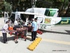 : گزارش تصویری: عملیات انتقال مجروح قطع عضو توسط بالگرد اورژانس قم  