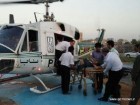 : گزارش تصویری: انتقال دو مجروح بدحال با بالگرد اورژانس به بیمارستان شهید بهشتی  