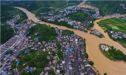 2 کشته و 470 هزار آسیب‌دیده در پی بارندگی سنگین در چین+تصاویر