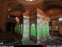 مراسم بدرقه ضریح جدید امام حسین(ع) همزمان با شام غریبان در قم