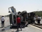 واژگونی تانکر حامل سوخت در جاده قدیم قم - تهران