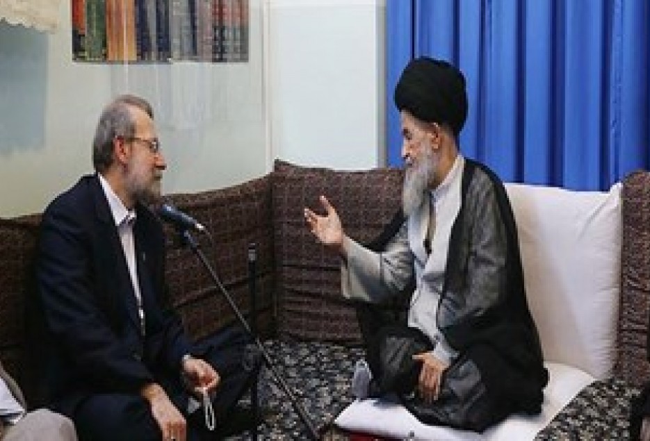 دیدار رئیس مجلس با آیت الله علوی گرگانی